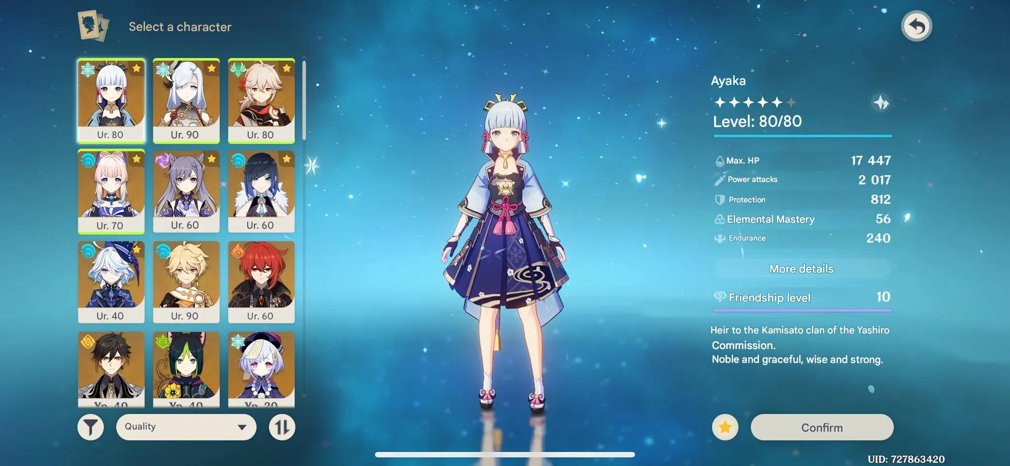 GI1165 Strong Ayaka Freeze Pack AR55 | Ayaka + Shenhe S1 + Kazuha + Kokomi | Multiple 5 star Weapons 